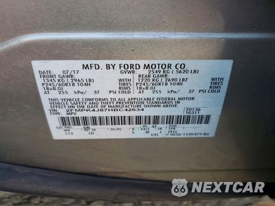 Zdjęcie 14 z 14 samochodu: 2017 FORD EDGE SEL VIN:2FMPK4J87HBC42634 - miniatura