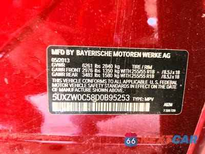 Zdjęcie 13 z 13 samochodu: 2013 BMW X5 XDRIVE35D VIN:5UXZW0C58D0B95253 - miniatura