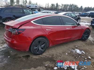 Trzecie zdjęcie samochodu z tyłu: 2018 TESLA MODEL 3 VIN:5YJ3E1EB3JF088110 - miniatura