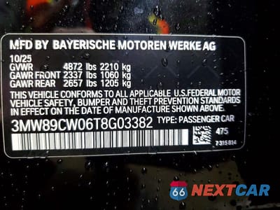 Zdjęcie 12 z 12 samochodu: 2026 BMW 330XI VIN:3MW89CW06T8G03382 - miniatura