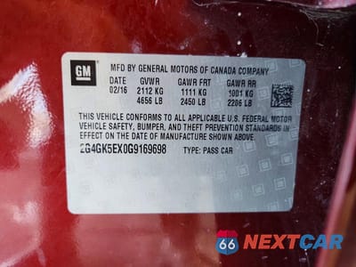 Zdjęcie 13 z 13 samochodu: 2016 BUICK REGAL VIN:2G4GK5EX0G9169698 - miniatura