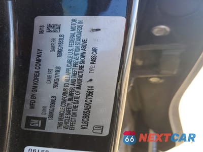 Zdjęcie 12 z 13 samochodu: 2019 CHEVROLET SPARK LS VIN:KL8CB6SA5KC705614 - miniatura