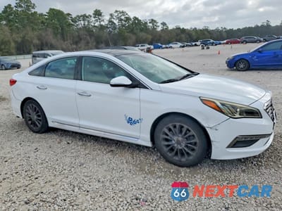 Czwarte zdjęcie samochodu z boku: 2015 HYUNDAI SONATA LIMITED VIN:5NPE34AF6FH105256 - miniatura