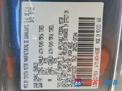 Zdjęcie 12 z 12 samochodu: 2022 TOYOTA TACOMA SR V6 VIN:3TYRZ5CN4NT022383 - miniatura