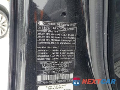 Zdjęcie 13 z 13 samochodu: 2013 LAND ROVER RANGE ROVER SPORT HSE VIN:SALSF2D4XDA765676 - miniatura