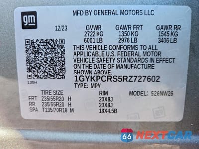 Zdjęcie 14 z 15 samochodu: 2024 CADILLAC XT6 PREMIUM LUXURY VIN:1GYKPCRS5RZ727602 - miniatura