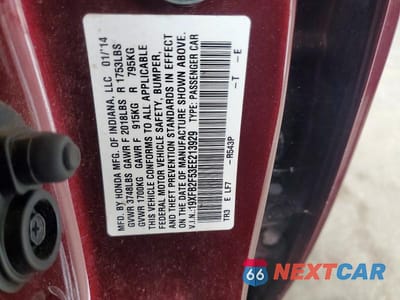 Zdjęcie 12 z 12 samochodu: 2014 HONDA CIVIC LX VIN:19XFB2F53EE213929 - miniatura