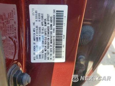 Zdjęcie 12 z 12 samochodu: 2013 HONDA ACCORD EXL VIN:1HGCR2F80DA249119 - miniatura
