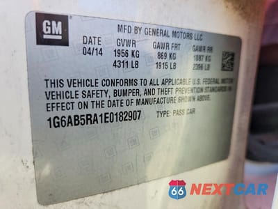 Zdjęcie 13 z 13 samochodu: 2014 CADILLAC ATS LUXURY VIN:1G6AB5RA1E0182907 - miniatura