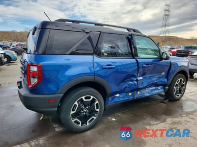 Trzecie zdjęcie samochodu z tyłu: 2023 FORD BRONCO SPORT OUTER BANKS VIN:3FMCR9C65PRD83057 - miniatura