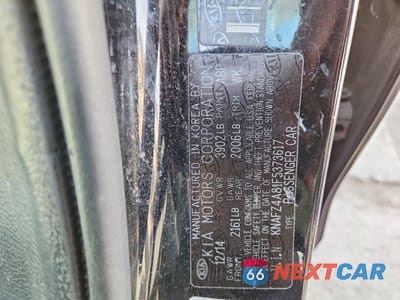 Zdjęcie 12 z 12 samochodu: 2015 KIA FORTE EX VIN:KNAFZ4A81F5373617 - miniatura