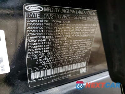 Zdjęcie 14 z 14 samochodu: 2022 LAND ROVER RANGE ROVER SPORT HSE SILVER EDITION VIN:SALWR2SU6NA200032 - miniatura