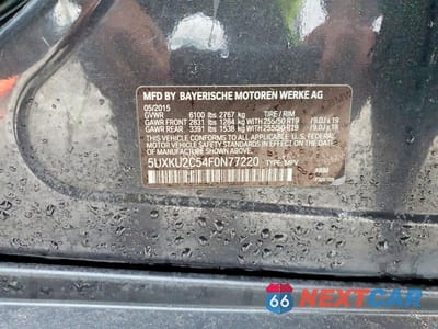 Zdjęcie 13 z 13 samochodu: 2015 BMW X6 XDRIVE35I VIN:5UXKU2C54F0N77220 - miniatura