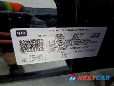 Zdjęcie 13 z 13 samochodu: 2024 GMC YUKON XL DENALI VIN:1GKS2JKT9RR283687 - miniatura