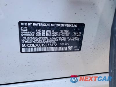 Zdjęcie 13 z 13 samochodu: 2026 BMW X6 XDRIVE40I VIN:5UX33EX08T9277372 - miniatura