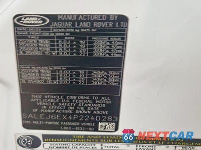 Zdjęcie 12 z 12 samochodu: 2023 LAND ROVER DEFENDER 90 S VIN:SALEJ6EX4P2240283 - miniatura