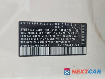 Zdjęcie 12 z 12 samochodu: 2015 VOLKSWAGEN GTI VIN:3VW5T7AU7FM000264 - miniatura