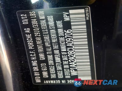 Zdjęcie 12 z 12 samochodu: 2012 PORSCHE CAYENNE VIN:WP1AA2A28CLA09706 - miniatura