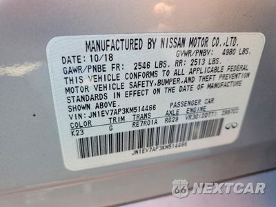 Zdjęcie 12 z 12 samochodu: 2019 INFINITI Q50 LUXE VIN:JN1EV7AP3KM514466 - miniatura