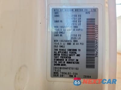 Zdjęcie 13 z 14 samochodu: 2015 NISSAN NV200 UTILITY / SERVICE VAN VIN:3N6CM0KN4FK701102 - miniatura