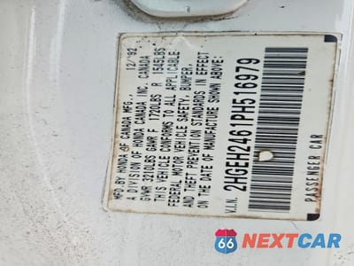 Zdjęcie 13 z 14 samochodu: 1993 HONDA CIVIC DX VIN:2HGEH2461PH516979 - miniatura