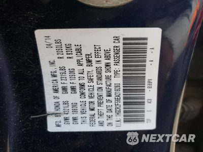 Zdjęcie 13 z 13 samochodu: 2014 HONDA ACCORD SPORT VIN:1HGCR2F56EA219260 - miniatura
