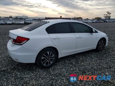 Trzecie zdjęcie samochodu z tyłu: 2013 HONDA CIVIC EX VIN:19XFB2F87DE277299 - miniatura