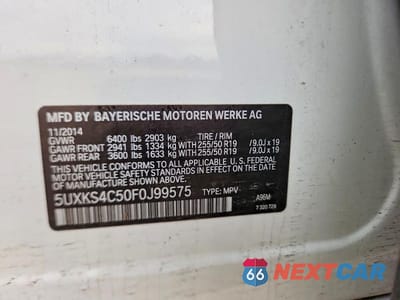Zdjęcie 13 z 13 samochodu: 2015 BMW X5 XDRIVE35D VIN:5UXKS4C50F0J99575 - miniatura
