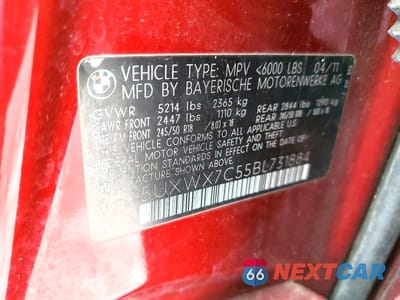 Zdjęcie 13 z 13 samochodu: 2011 BMW X3 XDRIVE35I VIN:5UXWX7C55BL731884 - miniatura