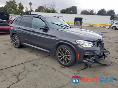 Czwarte zdjęcie samochodu z boku: 2021 BMW X3 XDRIVEM40I VIN:5UXTY9C02M9E58731 - miniatura