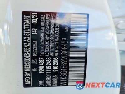 Zdjęcie 13 z 13 samochodu: 2021 MERCEDES-BENZ A 220 VIN:W1K3G4EB9MJ308459 - miniatura