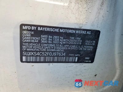 Zdjęcie 13 z 13 samochodu: 2015 BMW X5 XDRIVE35D VIN:5UXKS4C52F0J97634 - miniatura