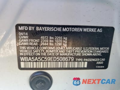 Zdjęcie 12 z 12 samochodu: 2014 BMW Motorrad 528 I VIN:WBA5A5C59ED508679 - miniatura
