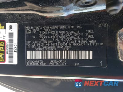 Zdjęcie 12 z 12 samochodu: 2011 TOYOTA TUNDRA GRADE VIN:5TFUM5F1XBX024335 - miniatura