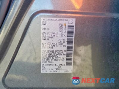 Zdjęcie 13 z 13 samochodu: 2020 NISSAN PATHFINDER SV VIN:5N1DR2BN5LC601916 - miniatura