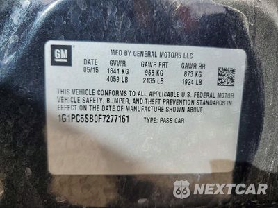Zdjęcie 23 z 24 samochodu: 2015 CHEVROLET CRUZE LT VIN:1G1PC5SB0F7277161 - miniatura