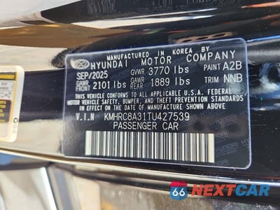 Zdjęcie 14 z 14 samochodu: 2026 HYUNDAI VENUE SEL VIN:KMHRC8A31TU427539 - miniatura