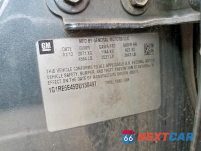 Zdjęcie 12 z 12 samochodu: 2013 CHEVROLET VOLT VIN:1G1RE6E45DU130497 - miniatura