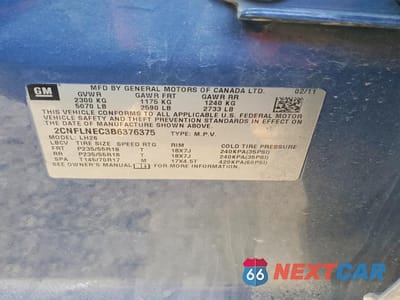 Zdjęcie 13 z 13 samochodu: 2011 CHEVROLET EQUINOX LT VIN:2CNFLNEC3B6376375 - miniatura