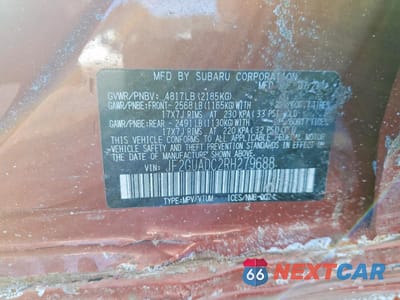 Zdjęcie 14 z 14 samochodu: 2024 SUBARU CROSSTREK PREMIUM VIN:JF2GUADC2RH279688 - miniatura