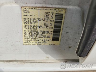 Zdjęcie 12 z 12 samochodu: 2013 NISSAN FRONTIER S VIN:1N6AD0ER5DN719346 - miniatura