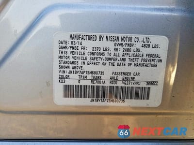 Zdjęcie 13 z 13 samochodu: 2014 INFINITI Q50 BASE VIN:JN1BV7AP7EM690735 - miniatura
