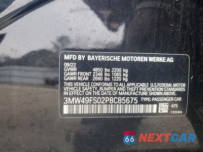 Zdjęcie 12 z 13 samochodu: 2023 BMW M340I VIN:3MW49FS02P8C85675 - miniatura
