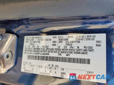 Zdjęcie 13 z 14 samochodu: 2015 LINCOLN MKC VIN:5LMCJ1A95FUJ42206 - miniatura