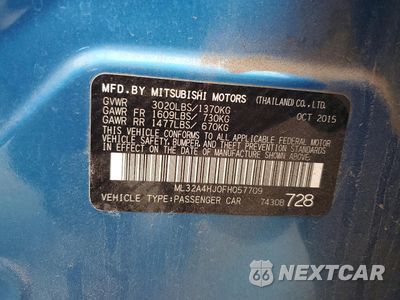 Zdjęcie 14 z 15 samochodu: 2015 MITSUBISHI MIRAGE ES VIN:ML32A4HJ0FH057709 - miniatura
