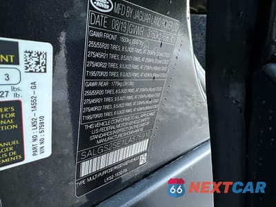 Zdjęcie 10 z 11 samochodu: 2020 LAND ROVER RANGE ROVER P525 HSE VIN:SALGS2SE1LA575910 - miniatura