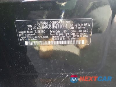 Zdjęcie 12 z 12 samochodu: 2018 SUBARU FORESTER 2.5I LIMITED VIN:JF2SJARC8JH471004 - miniatura