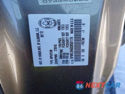 Zdjęcie 13 z 13 samochodu: 2013 HONDA ODYSSEY EXL VIN:5FNRL5H60DB501174 - miniatura