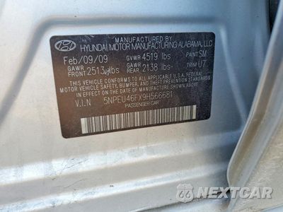 Zdjęcie 12 z 12 samochodu: 2009 HYUNDAI SONATA SE VIN:5NPEU46FX9H566681 - miniatura