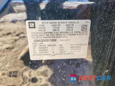 Zdjęcie 14 z 14 samochodu: 2016 CHEVROLET EQUINOX LT VIN:2GNALCEKXG1118098 - miniatura